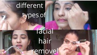 Facial hair removel#3simple tools# upperlip&eyebrow#Homemade peel of mask#for skin whitening