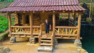 Building Stairs for Cabin, Alone In The Forest Building A Log Cabin (Ep14)