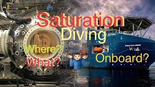 Saturation Diving Chambers on Diving Support Vessel DSV Challenger . Brunei offshore