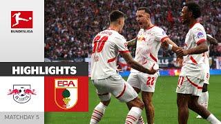 Šeško, Openda & Xavi Scored! | RB Leipzig - FC Augsburg 4-0 | Highlights | MD 5 – Bundesliga 24/25