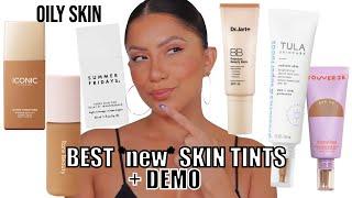 YOU ASKED FOR NEW SKIN TINT ROUND UP + DEMO *oily skin* | MagdalineJanet