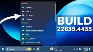 New Windows 11 Build 22635.4435 - New Taskbar and Start Menu Improvement, Settings and Fixes (Beta)