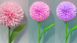 How to Make Round Flower with Paper - DIY Paper Flowers