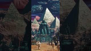A Futuristic Planet of Floating Pyramids #klingai #youtubeshorts