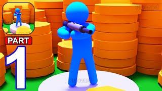 Coin Shooter - Gameplay Walkthrough Part 1 Stickman Coin War Army Commander Gold (Android, iOS)