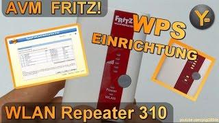 Schnelleinrichtung per WPS: AVM FRITZ! WLAN Repeater 310 / WiFi Verstärker 802.11b/g/n WPA2