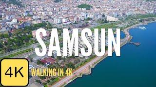 Walk in Samsun, Turkey, 4k Resolution, City Walking Tour, Black Sea Cities, Karadeniz