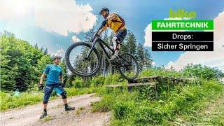 MTB-Fahrtechnik: Drops – mit dem Bike von Drops oder Geländekanten springen!