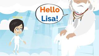 Lisa meets GOD! | Basic English conversation | Learn English | Like English