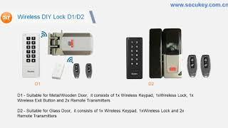 D1D2 Wireless DIY Lock Wireless Access Control Secukey