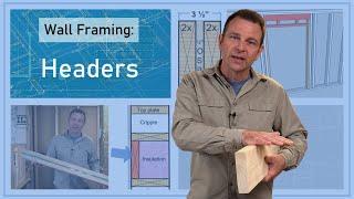 All about headers in Wall Framing - Construction Trades Training Lesson