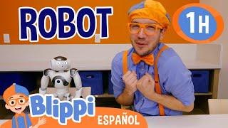 Blippi conoce y su amigo el robot| Blippi Español | Videos educativos para niños | Aprende y Juega