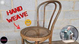 Repairing and Weaving a Vintage Bentwood Caned Chair | Restoration