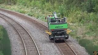 FAST AND SLOW FREIGHT ACTION ON THE UNION PACIFIC CLINTON SUB! BRUSH CUTTER VIEWS AND DRONE VIEWS!