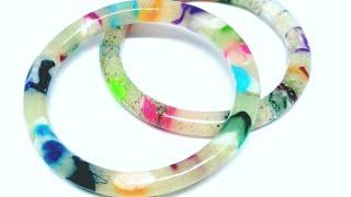 How to make a beautiful and elegant bangle using transparent tube and cord/如何利用透明胶管和布料制作美丽高贵的手环