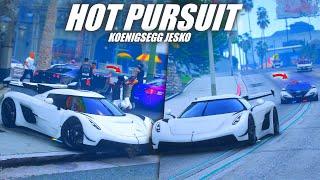 HOT PURSUIT KOENIGSEGG JESKO ! KEI DIBURU SELURUH POLISI SATU KOTA !! GTA 5 ROLEPLAY