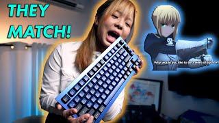 She Built a SABER from FATE/ZERO inspired KEYBOARD!