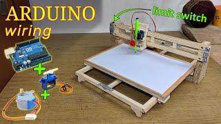 How to WIRE UP your Arduino CNC plotter using 28BYJ-48 steppers and RC servo