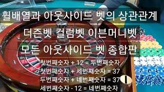 룰렛게임 휠배열과 아웃사이드 벳의 상관관계