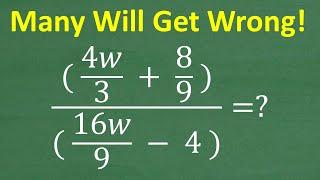 Algebra COMPLEX FRACTIONS – Follow Your Basic Math Skills To Solve!