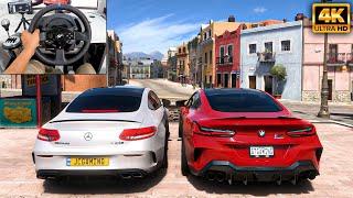 BMW M8 Coupe & Mercedes-AMG C63 S Coupe | Forza Horizon 5 | Thrustmaster T300RS gameplay