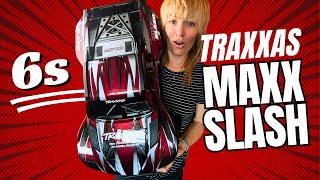 GIANT RC car goes 70MPH!! Traxxas MAXX SLASH on 6s