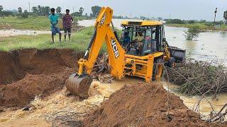 JCB 3DX Plus Going to Plug Broken Village Pond | Jcb video