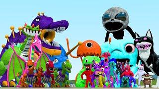 All New Pianosaurus Poppy Playtime 4 Dino Toy Family Vs All Garten Of Banban 1-7 In Garry's Mod