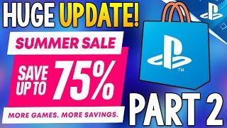 HUGE NEW PSN SALE UPDATE! PSN SUMMER SALE PART 2 TONS OF NEW PS4/PS5 DEALS