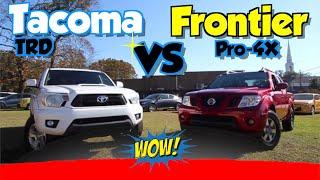 Would You Rather Buy a Toyota Tacoma TRD or Nissan Frontier Pro-4X | Midsize Truck Versus Review!!!!