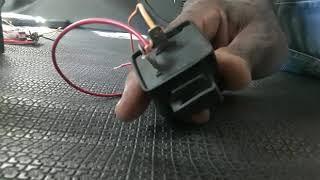 How to connect a 2 pin relay work as a flasher or a blinker