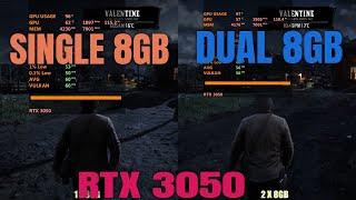 1x8gb RAM vs 2x8gb  RTX 3050