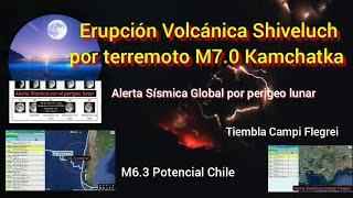  ERUPCIÓN SORPRESA SHIVELUCH   ALERTA SÍSMICA Y VOLCÁNICA . 18 AGOSTO 2024