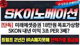 [SK이노베이션 주가전망] '단독' 미래에셋증권 목표가 18만원상향 SKON 내년 흑자 3조 PER3배?