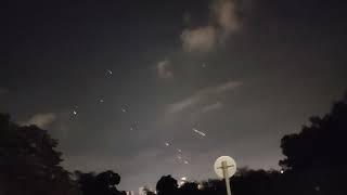 Interceptions of Iran ballistic missiles by Arrow missile defense system over Israel 14-04-2024