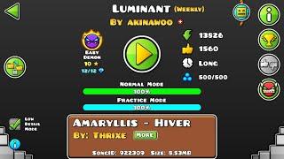 [GD] "Luminant" by akinawoo (Weekly Demon) | Geometry Dash 2.113