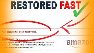 Amazon Seller Account DEACTIVATED (Suspended) | How Get BACK Selling FAST