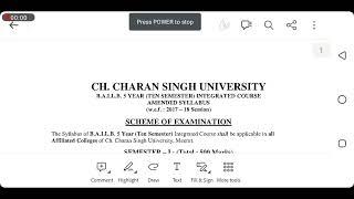 Detailed Syllabus of  CCSU BA LLB (Part 1) (MYTE Law Academy)