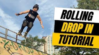 How to Roll In Drop In on Roller Skates | Trick Tutorial