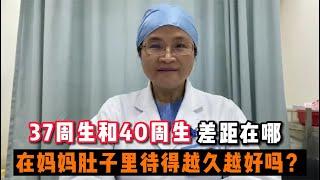 37周生和40周生的宝宝有何不同？医生实话：别小看这2周之差