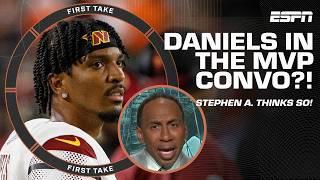 Stephen A. & Dan Orlovsky DISAGREE about Jayden Daniels being in the MVP conversation  | First Take