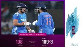 Thumping Victory For India Against Pakistan In The Women Asia T-20 Cricket Tournament In Dambulla.