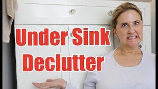 Sink Cabinet Declutter & Organization / Journey to a Simple Life