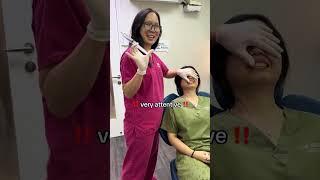 Cutesy demure braces team!  #dentist  #bracesadjustment  #orthodontist