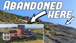 The Abandoned Steam Locomotive left on the side of a Mountain