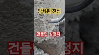 100% 감전사 전선방치 #감전 #전기실무 #전기안전관리자 #전기기사