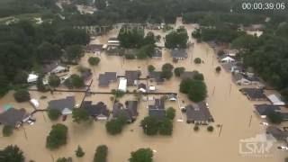 8-13-16 Catastrophic Flooding - Central Louisiana from the Chopper