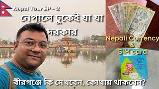 নেপালেঢুকেই যা দরকার | Nepali SIM card | Currency Exchange | Birgunj Hotels | Nepal Tour | EP - 2