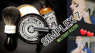 SIMPLEX 7 MILITARY RAZOR - A PRE-WAR TECH UPGRADE?! | THE HOLY BLACK | A&E | WETSHAVING | SOTD