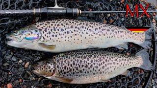 Sturm und Regen! Was tun?/ Forellen fischen mit Kunstködern/ Trout Area